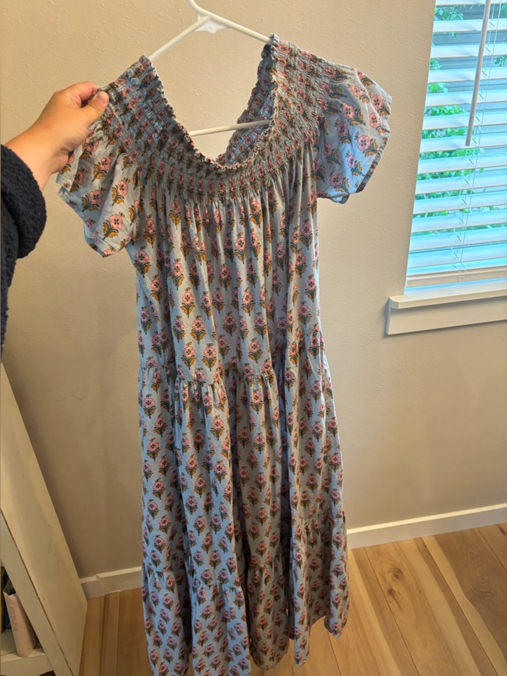 Block print maxi dress